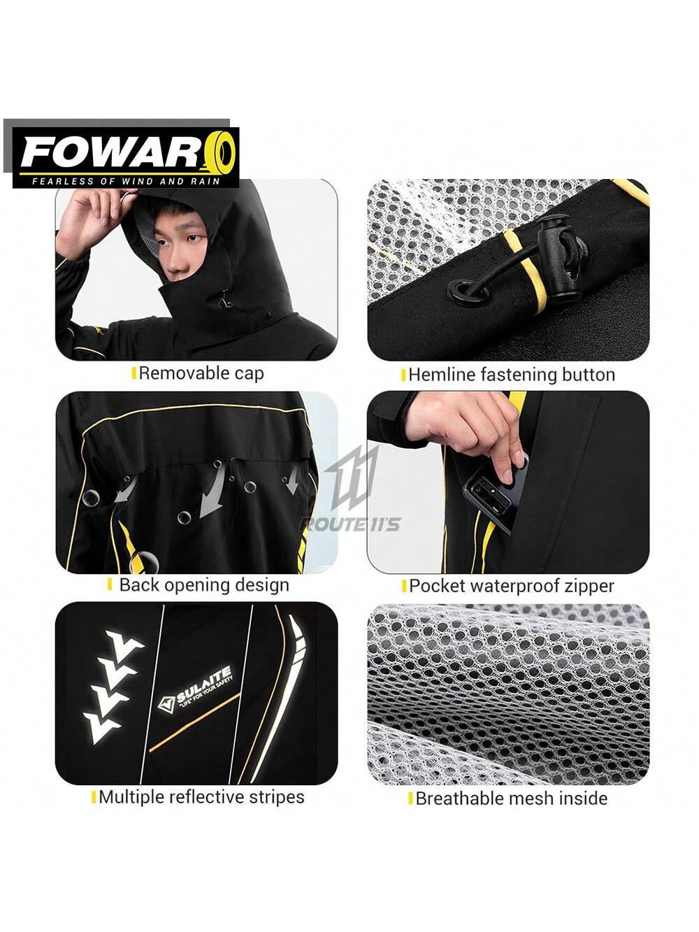 Motorcycle Raincoat Suit Waterproof Motorcycle Rain Coat Set Moto Raincoat Rain Coat Jacket Pants Biker Raincoats Cover Suits