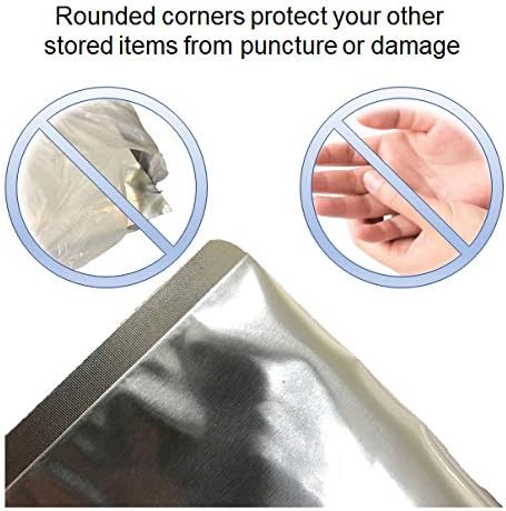 PackFreshUSA: 5 MIL Silver/Clear Stand Up Pouch Bags - Professional Flexible Packaging - Resealable - Seal-Top - Heat-Sealable - Hang Hole - Tear Notch - Small 4x6x2.5-100 Pack