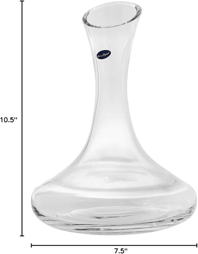 Amlong Crystal Lead-Free Large Wine Decanter, Red Wine Carafe, Wine Gift, Wine Accessories 58 oz (1700ml), with Crystal Globe Stopper
