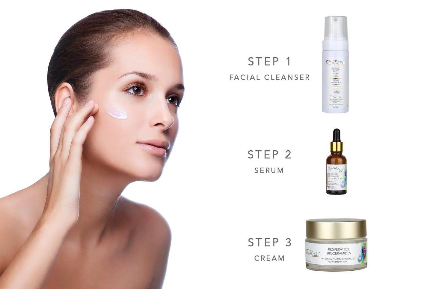 Resveratrol Face Moisturizer Cream with Ceramides - Nourishing, Keeps Moisture & Helps Elasticity, Firmness. Fills Expression Lines & Wrinkles - 50 ml