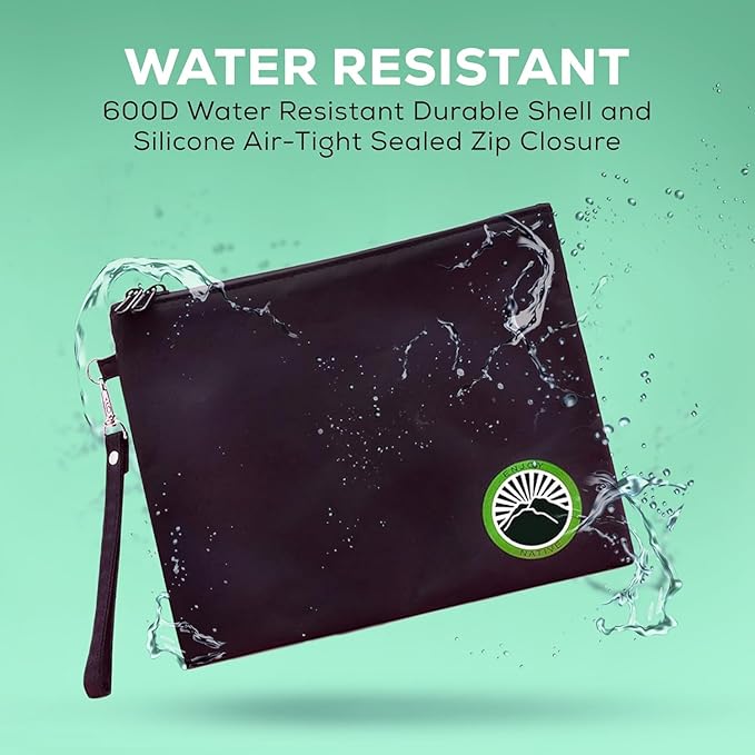 Large and Small Smell Proof Bag Combo, Smell Proof Container, Dog Tested Odor resistant Bag, Best Zipper Odor sealing Pouch Herbs, coffee & Travel Medicine Bag, Scent resistent Containers