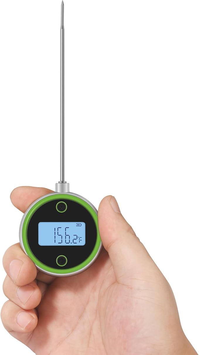 Pocket Pro 1-Second Instant Read Digital Meat Thermometer Rechargeable for Grilling, Food, BBQ, Kitchen Cooking, Oil Deep Frying & Candy (Iced Mango)