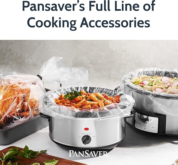 PanSaver Clear Pan Liners for Easy Clean Up - Disposable Buffet Pan Liners, Ovenable up to 400F (Third and Quarter Pan Medium and Deep Pan Liner - 19 x 14 IN)