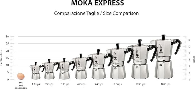 Bialetti - Moka Express: Iconic Stovetop Espresso Maker, Makes Real Italian Coffee, Moka Pot 1 Cup (2 Oz - 60 Ml), Aluminium, Silver