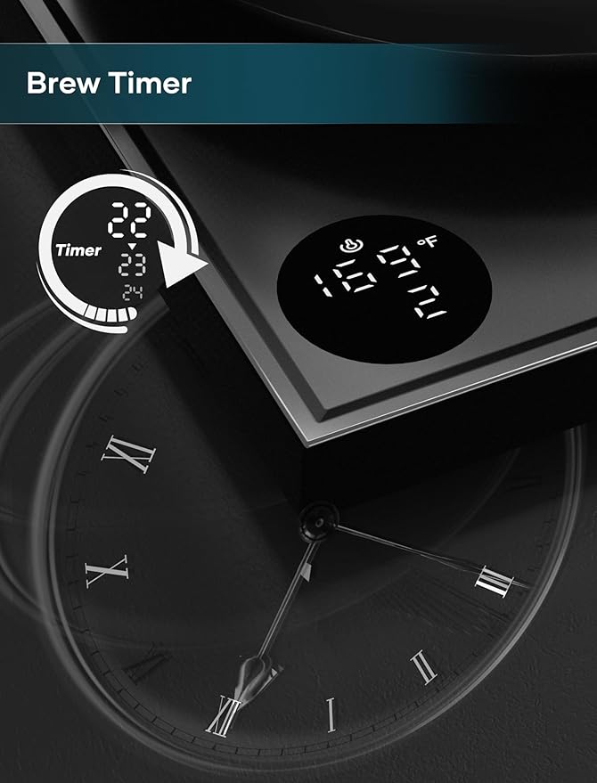 INTASTING Electric Kettle, Gooseneck Electric Kettle, ±1℉ Precise Temperature Control, Stainless Steel Interior, Quick Heating for Pour Over Coffee, Tea & Boiling Water, 0.9L (Matte Black)