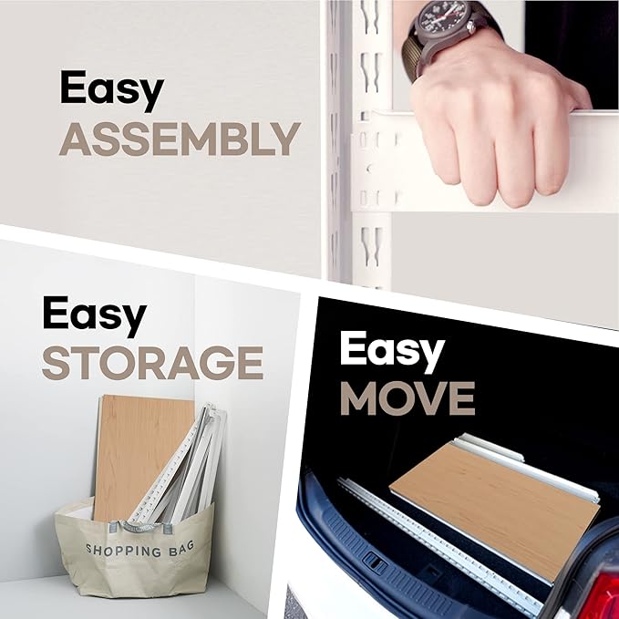HOMEDANT House 5-Tier Laminated Metal Shelving Unit Adjustable Storage Utility Rack Heavy Duty Shelves Organization Multipurpose Shelf Kitchen Garage Pantry Closet 3Pack