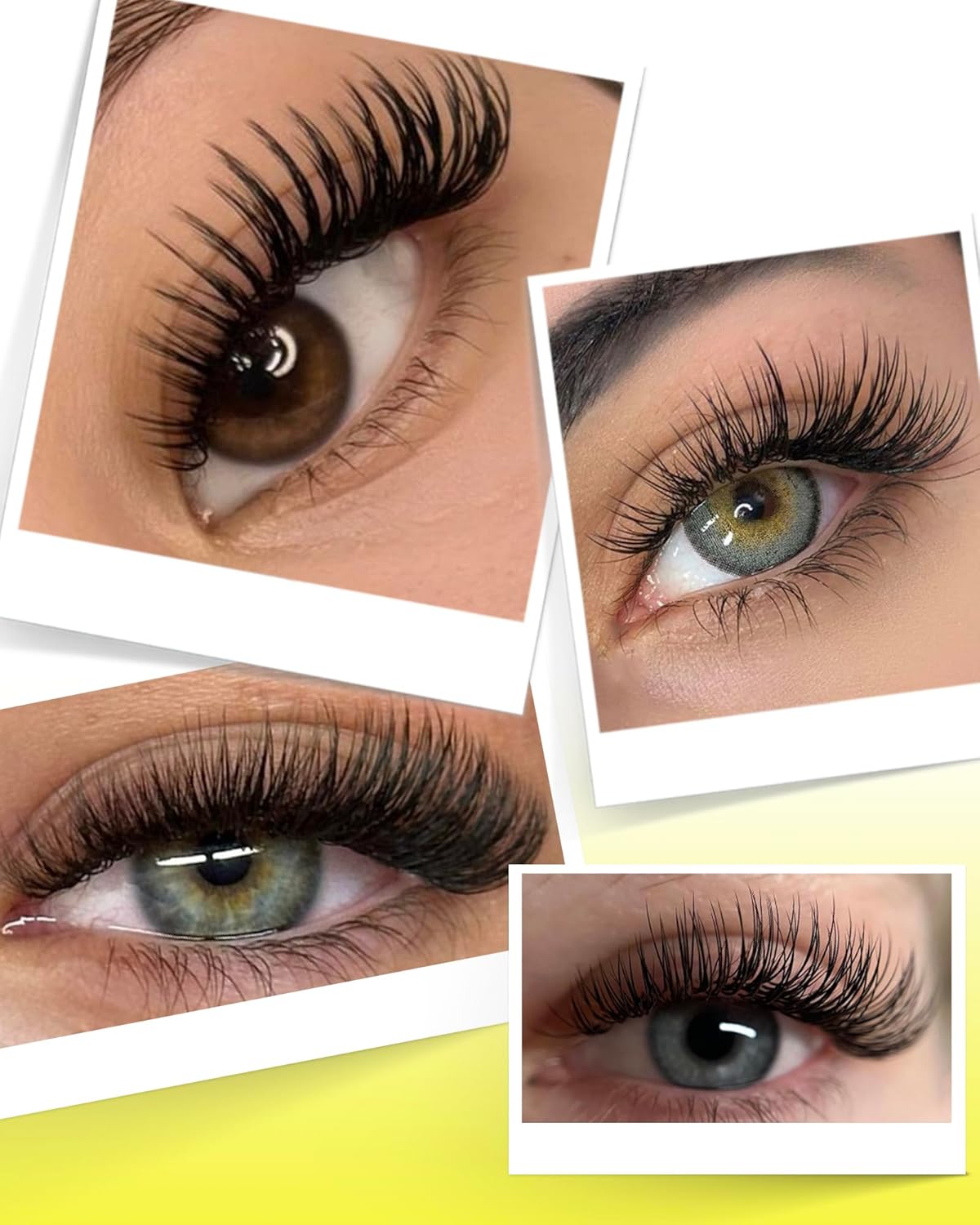 BEYELIAN Eyelash Extension 0.07 D Curl 7-15mm Mixed Tray Easy Fan Lash Extensions Volume Lashes 100°/212°F High Temperature Resistant Classic Professional Use Natural Matte Black (0.07 D 7-15mm Mix)
