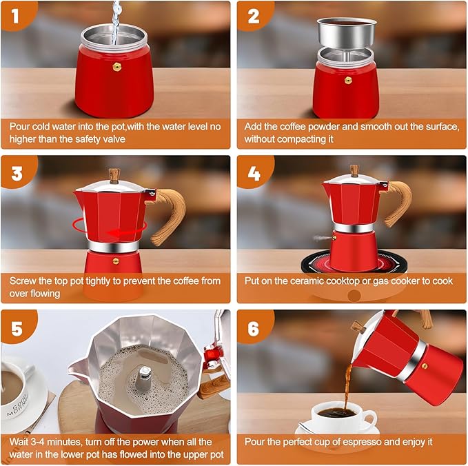 9 Cup Aluminum Espresso Stovetop Moka Pot Express Coffee Maker Percolator Italian Classic Mocha Coffee Machine for Italian and Cuban Cafe Brewing for Home & Camping 450ml 15oz
