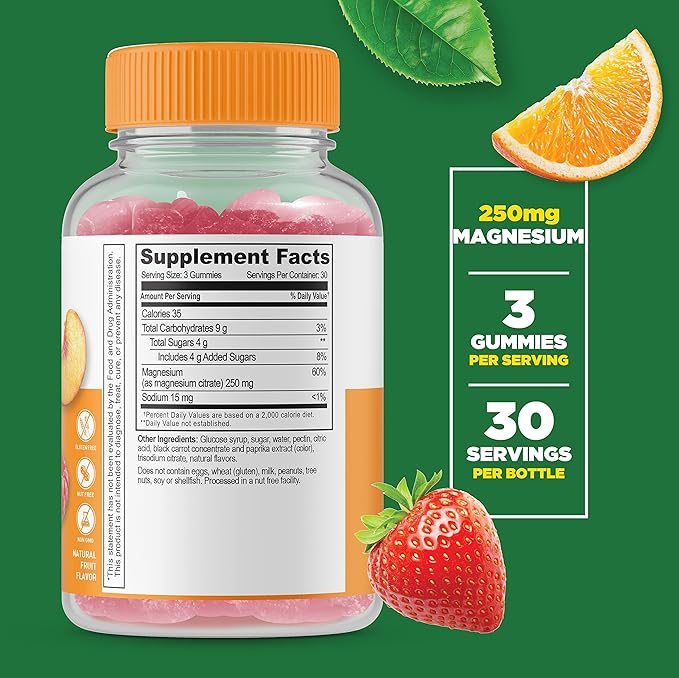 Lifeable Vitamin D3 + Vitamin K2 + Magnesium 85mg, Gummies Bundle - Great Tasting, Vitamin Supplement, Gluten Free, GMO Free, Chewable Gummy