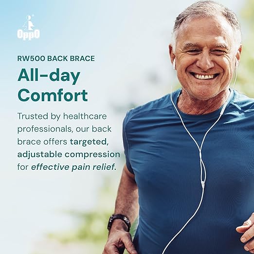 RW500 Back Support Belt with Lumbar Pad - Alleviates Lower Back Pain Relief, Sciatica Pain Relief, Herniated Disc, Scoliosis - Ideal for Office Workers & Daily Comfort (Black, L/XL, 1-Pack)