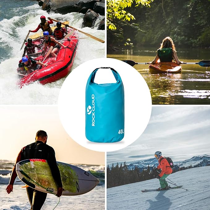 ROCK CLOUD Dry Bag Waterproof 20L Dry Sack for Kayaking Rafting Boating Beach Surfing Swimming Canoe Camping Hiking Fishing Ski