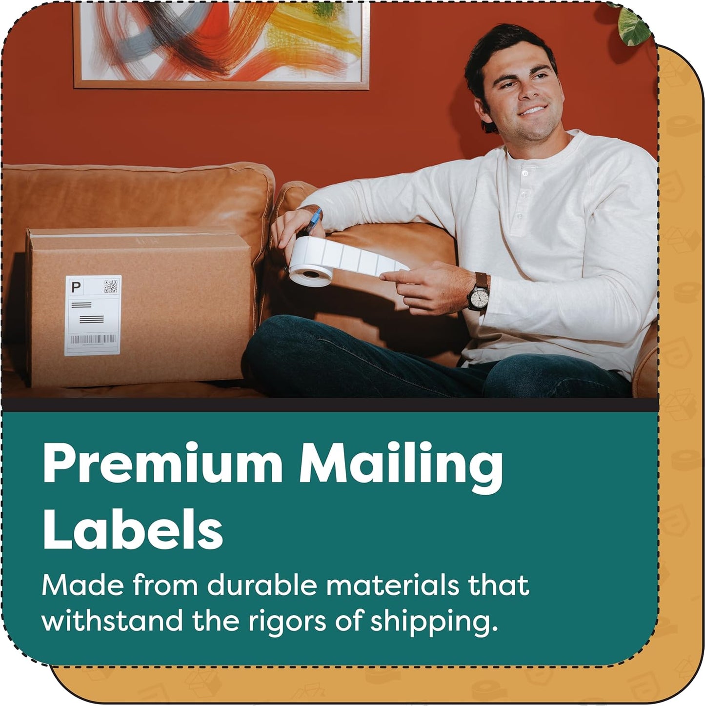 Aegis Adhesives - 3” X 1.5” Direct Thermal Labels for Shipping & Postage, Perforated & Compatible with Rollo, Zebra, & Other Desktop Label Printers (10 Rolls, 900/Roll)