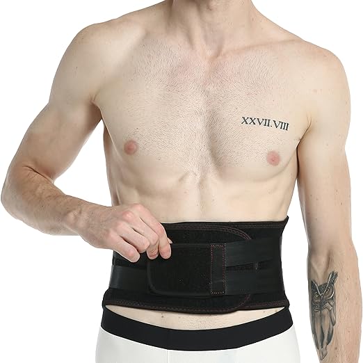 NeoTech Care Back Support Belt - Breathable & Adjustable Lower Back Brace - Double Pull Compression Straps (Black, Size XL)