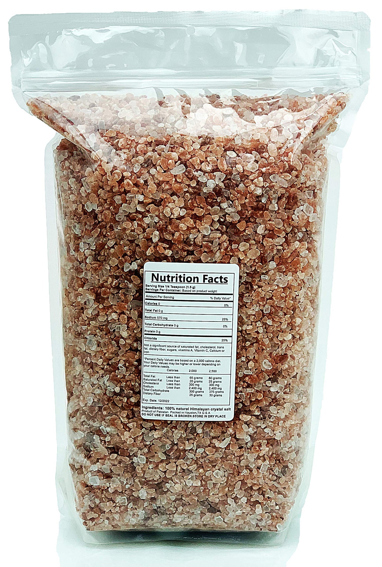 Indusclassic Kosher Pure Natural Unprocessed Himalayan Edible Pink Cooking Coarse Grain Salt (10 lbs Coarse Grain 3~6mm)