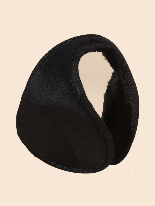 5pcs Men's Solid Color Warm Ear Muffs, Suitable For Daily Wear