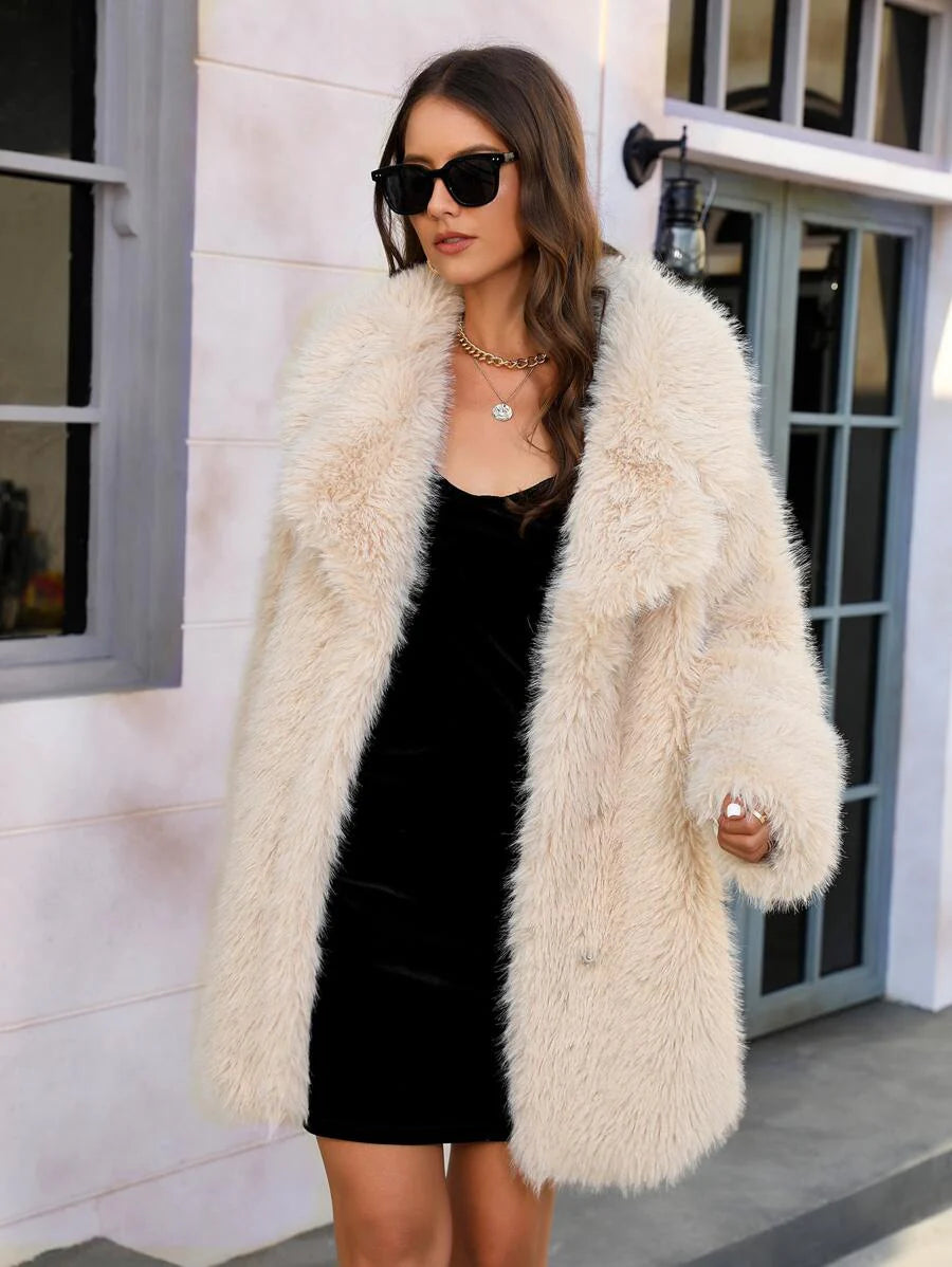 RELISH NOLESS Grey Plush Turtleneck Jacket, Fashion For Autumn/Winter