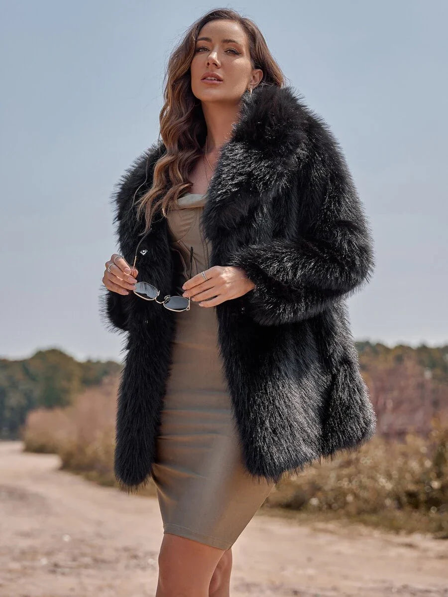 RELISH NOLESS Grey Plush Turtleneck Jacket, Fashion For Autumn/Winter