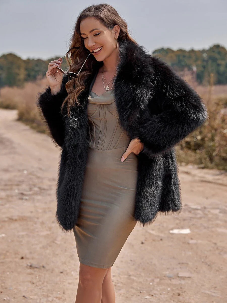 RELISH NOLESS Grey Plush Turtleneck Jacket, Fashion For Autumn/Winter