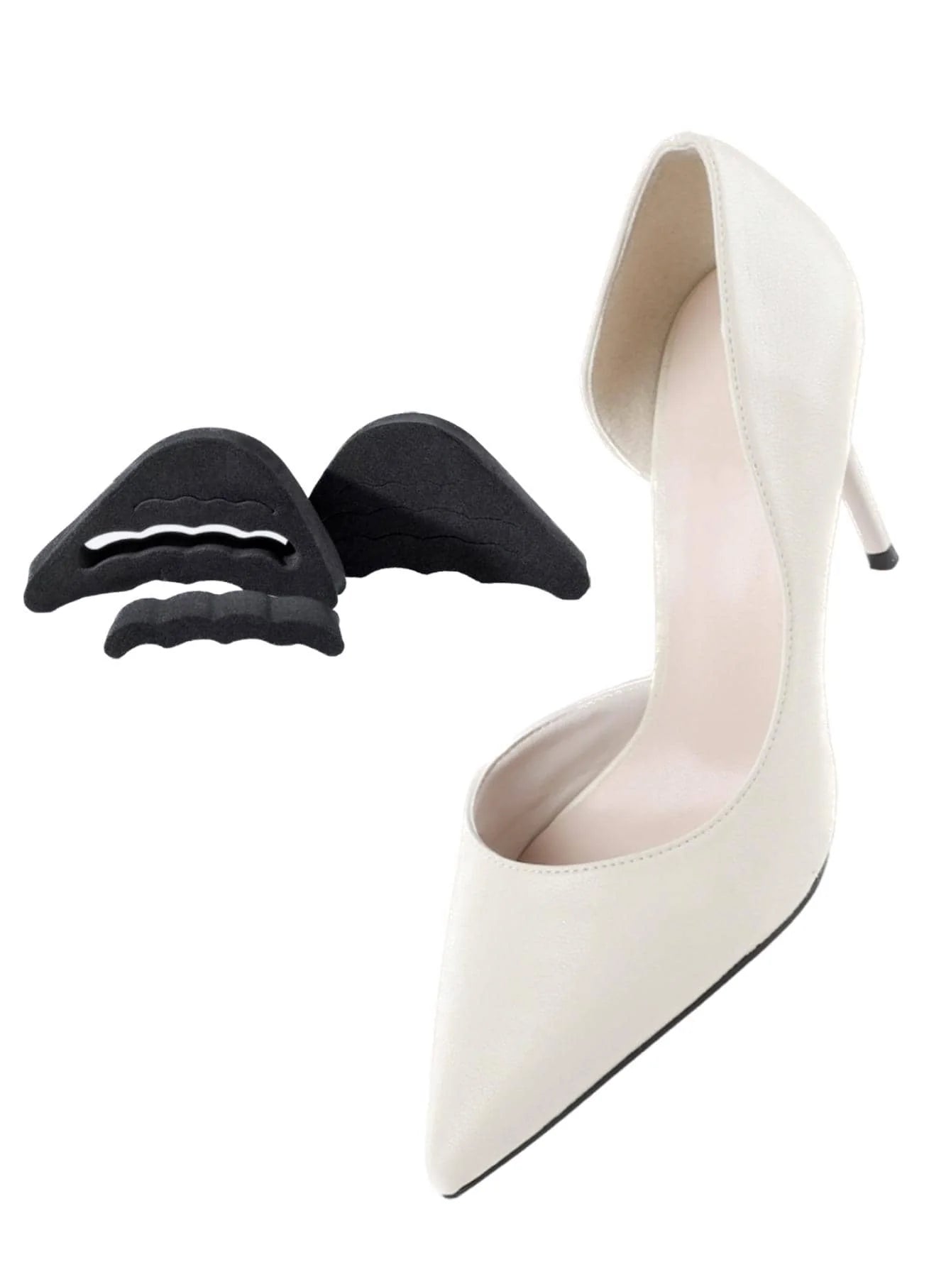 2pcs Fashionable Upgraded Pointed Toe Sponge Anti-Collision Insert (Removable)