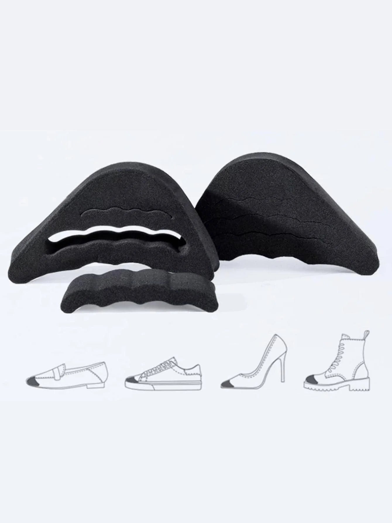 2pcs Fashionable Upgraded Pointed Toe Sponge Anti-Collision Insert (Removable)