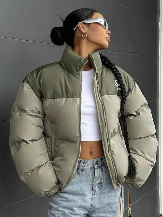 DAZY Women Short Thick Padded Coat, Winter Coat Jacket