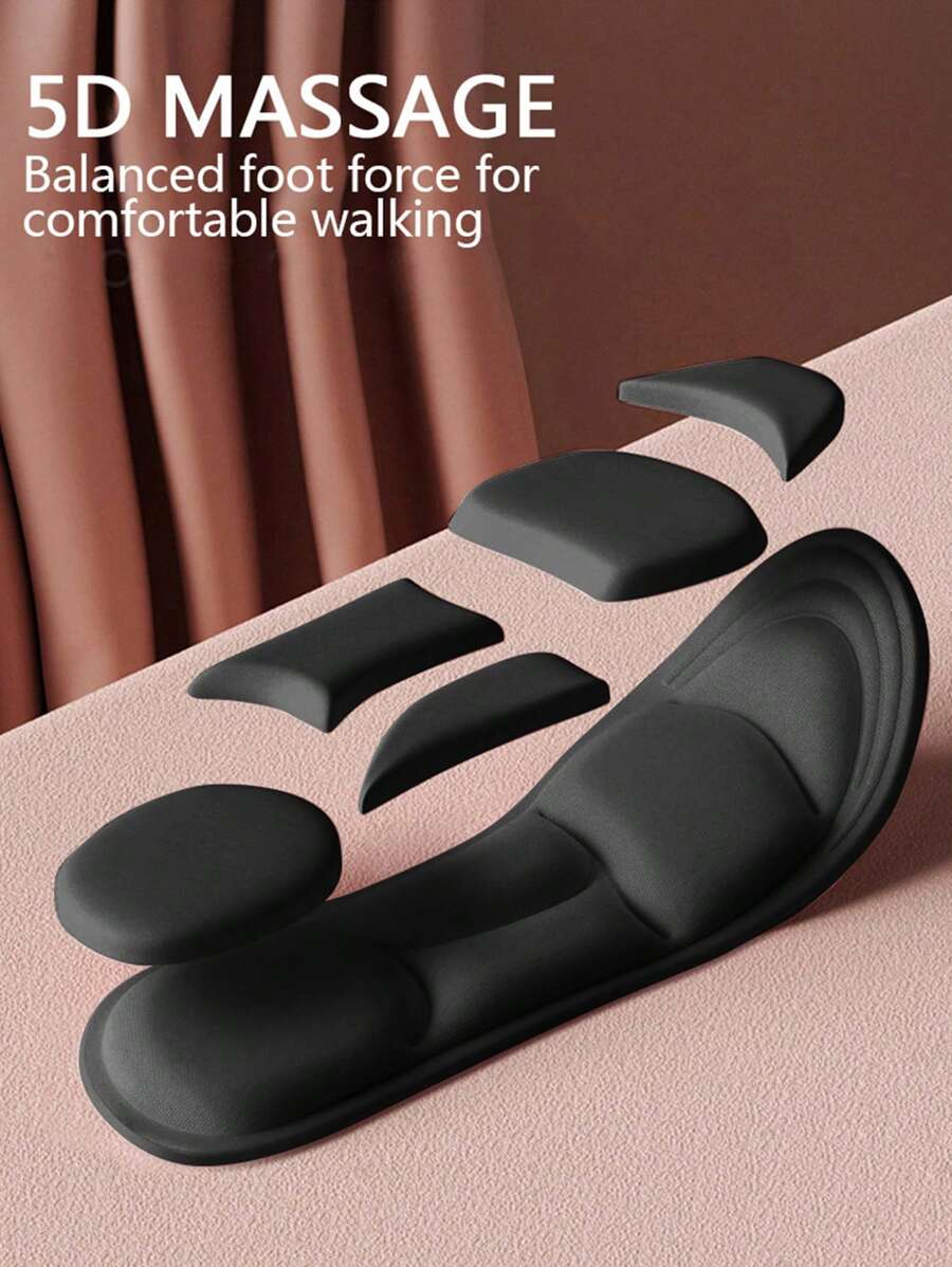2 Pairs 5D Memory Foam Shoe Insoles, Comfortable High Resilience Thick Insoles With Arch Support For Running