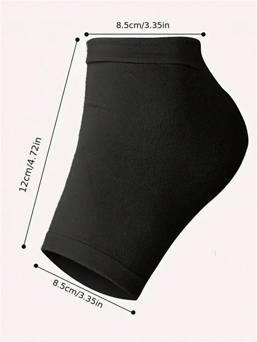 1 Pair Unisex Black Khaki Fabric Heel Protective Sleeves