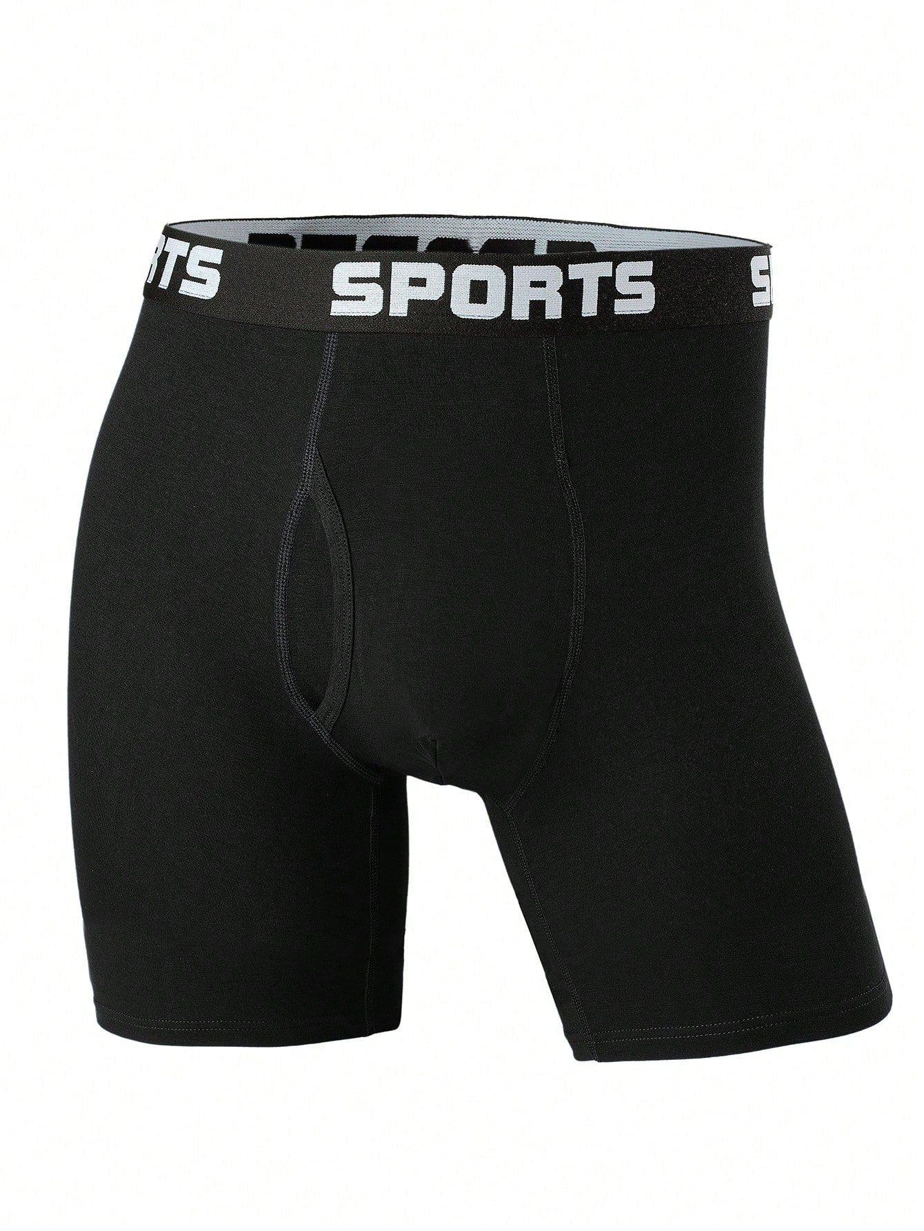 5pcs/Pack Men's Belted Boxer Briefs, Breathable High Elasticity Lettered Waist Cinching Briefs S-XXXXL