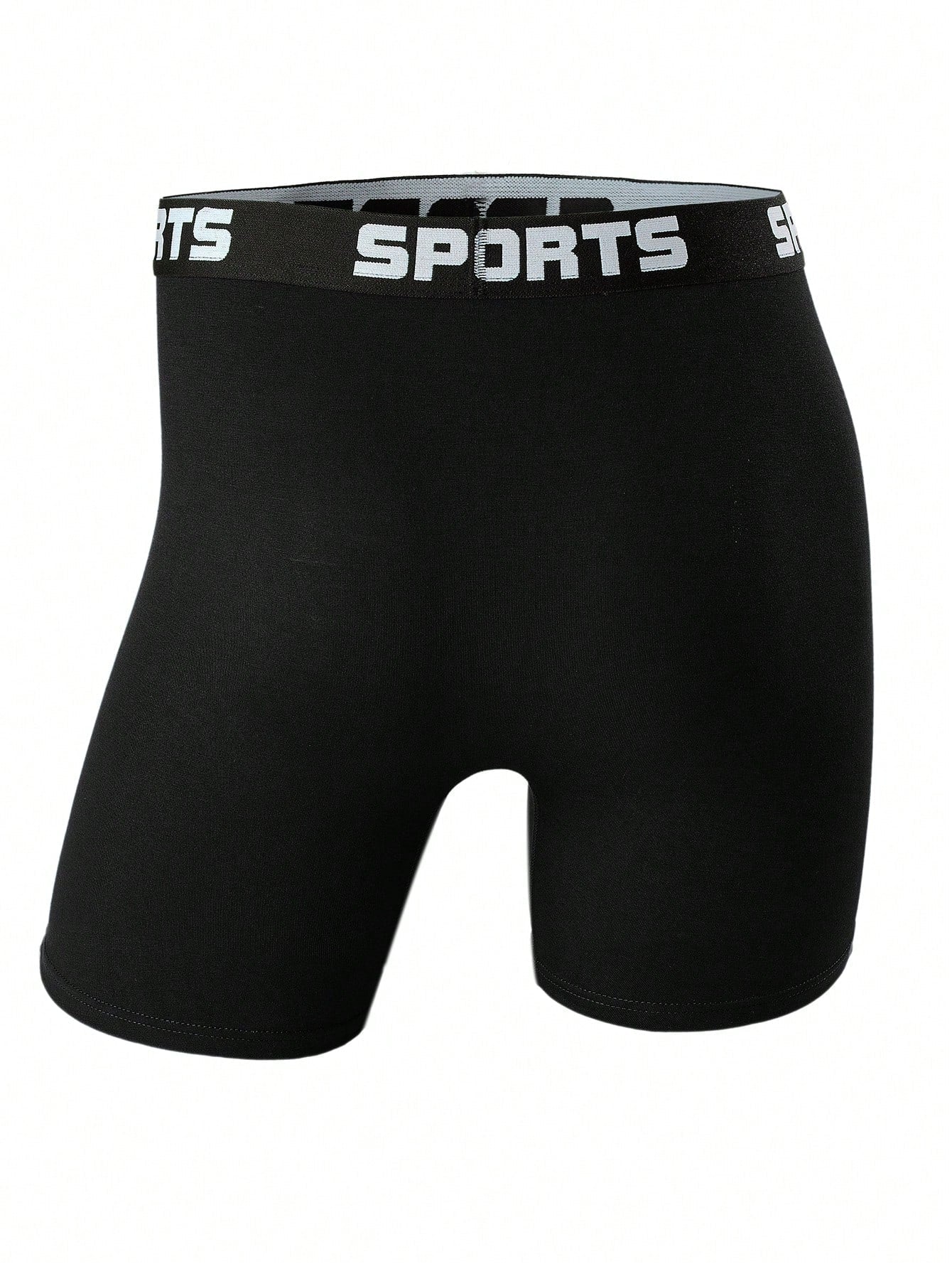 5pcs/Pack Men's Belted Boxer Briefs, Breathable High Elasticity Lettered Waist Cinching Briefs S-XXXXL