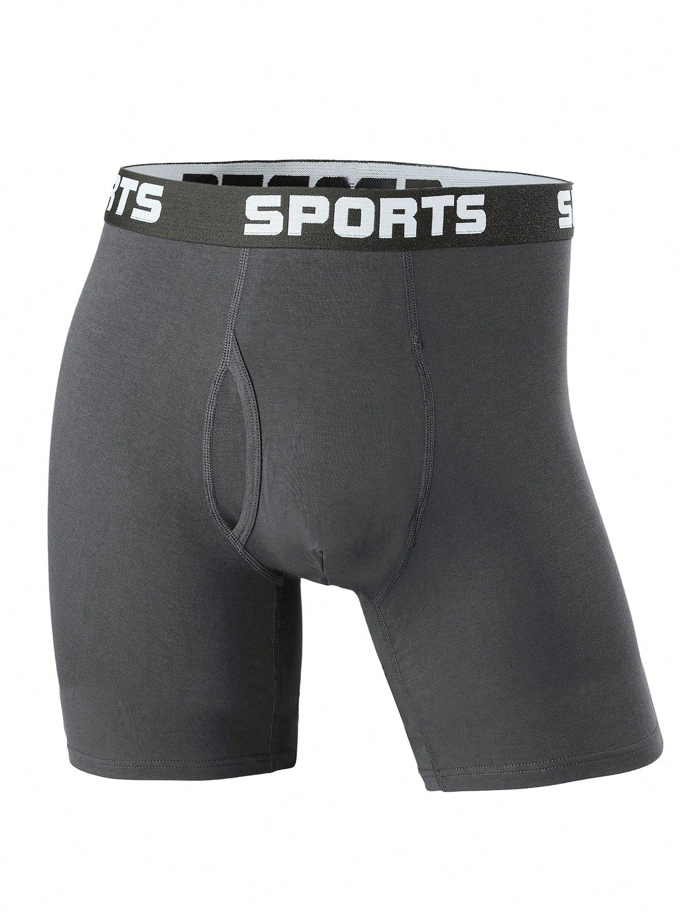 5pcs/Pack Men's Belted Boxer Briefs, Breathable High Elasticity Lettered Waist Cinching Briefs S-XXXXL