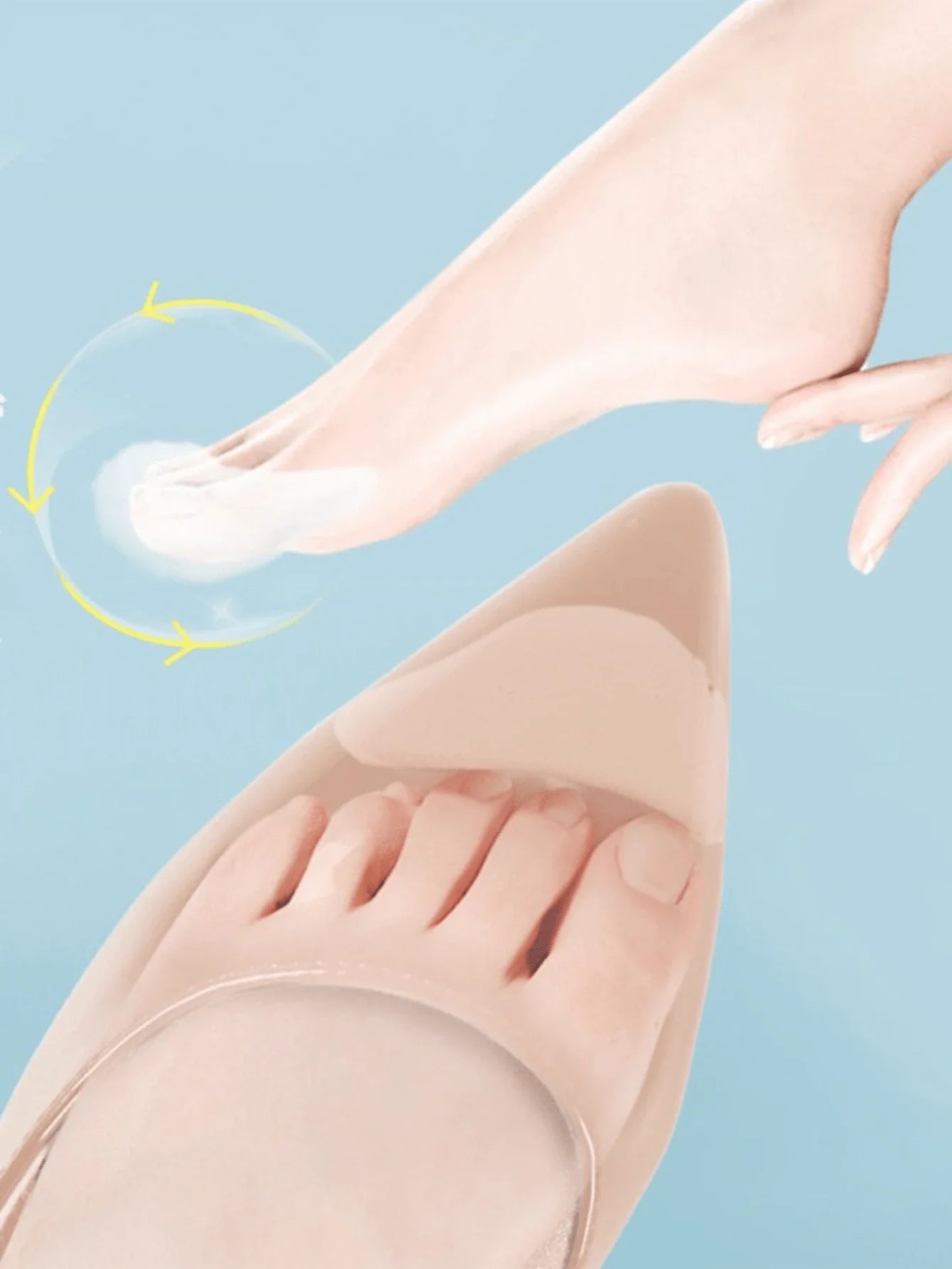 2pcs Fashionable Upgraded Pointed Toe Sponge Anti-Collision Insert (Removable)
