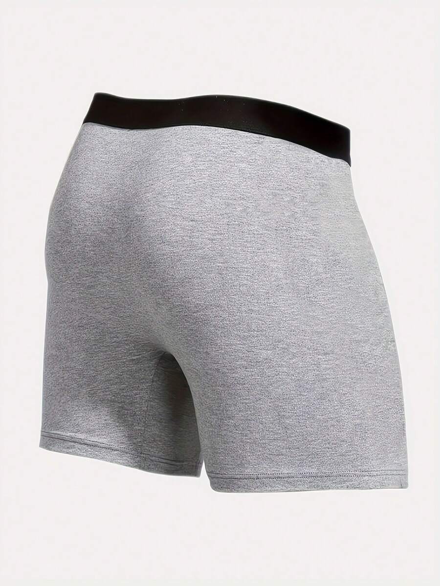 Solid Color Men's Four-Corner Open Fly Underwear (Pack Of 5)