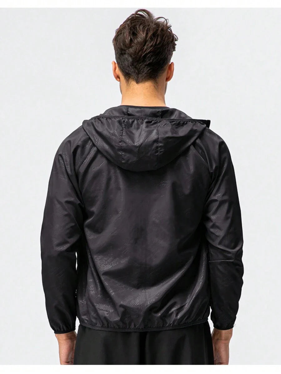 1pc Men's Lightweight Waterproof Jacket, Quick Dry Outdoor Casual Windbreaker Coat, Suitable For Summer