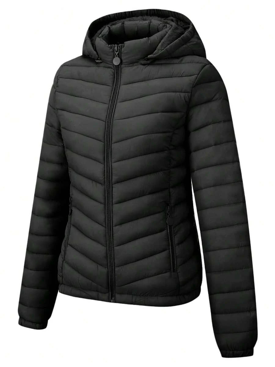 Risissida Women's Fall Minimalist Hooded Poncho Jacket - Zipperless Design, Utility Pockets