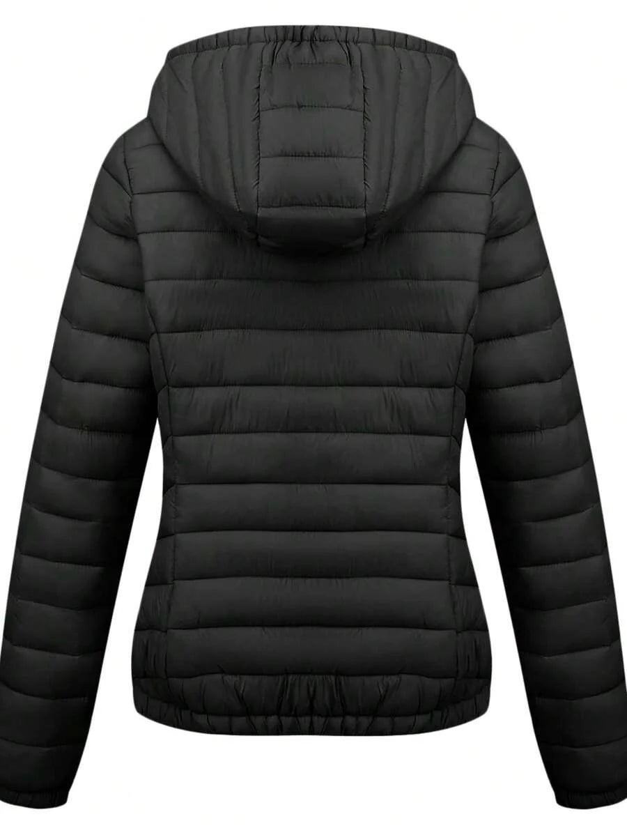 Risissida Women's Fall Minimalist Hooded Poncho Jacket - Zipperless Design, Utility Pockets