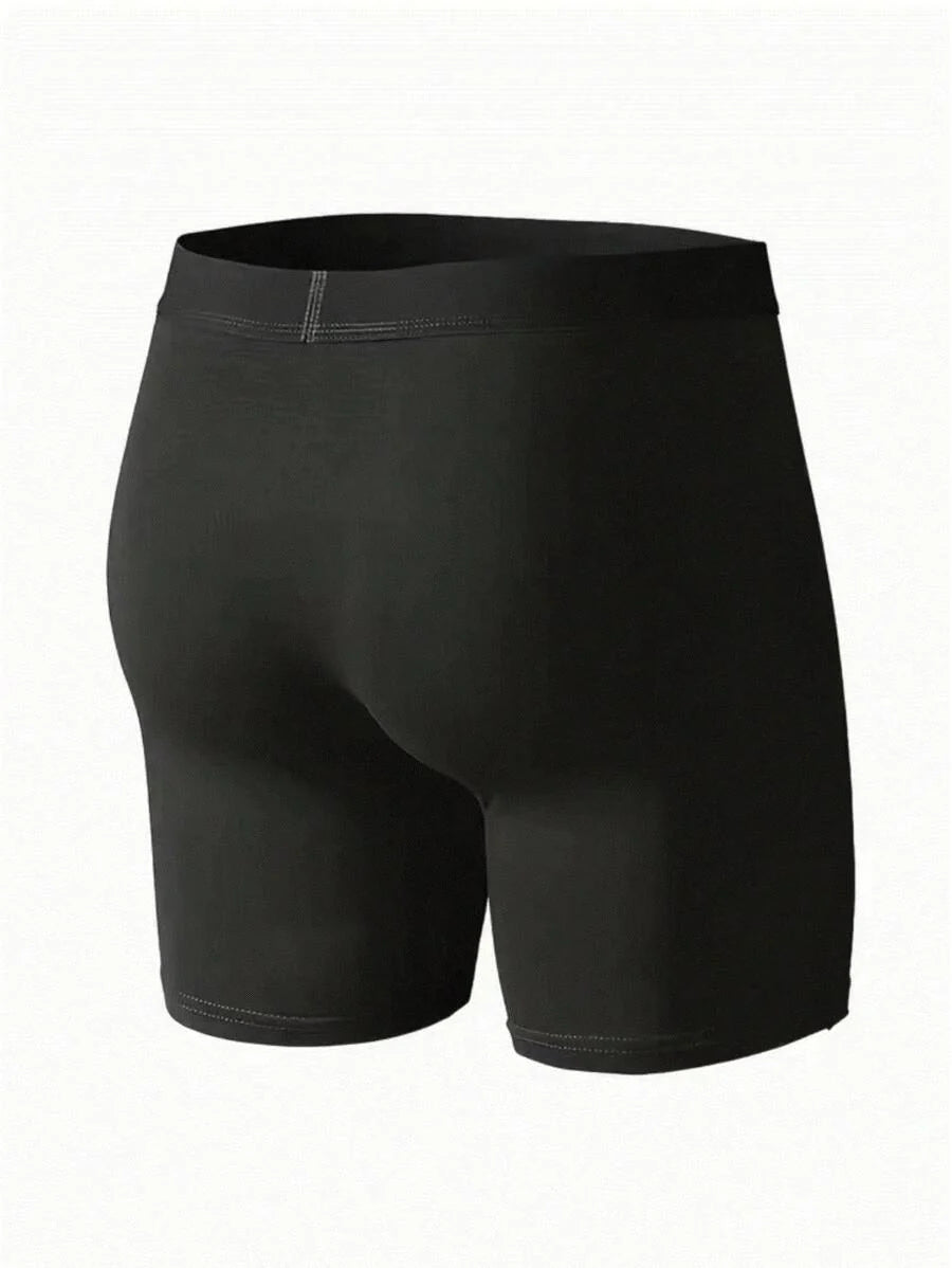 Solid Color Men's Four-Corner Open Fly Underwear (Pack Of 5)