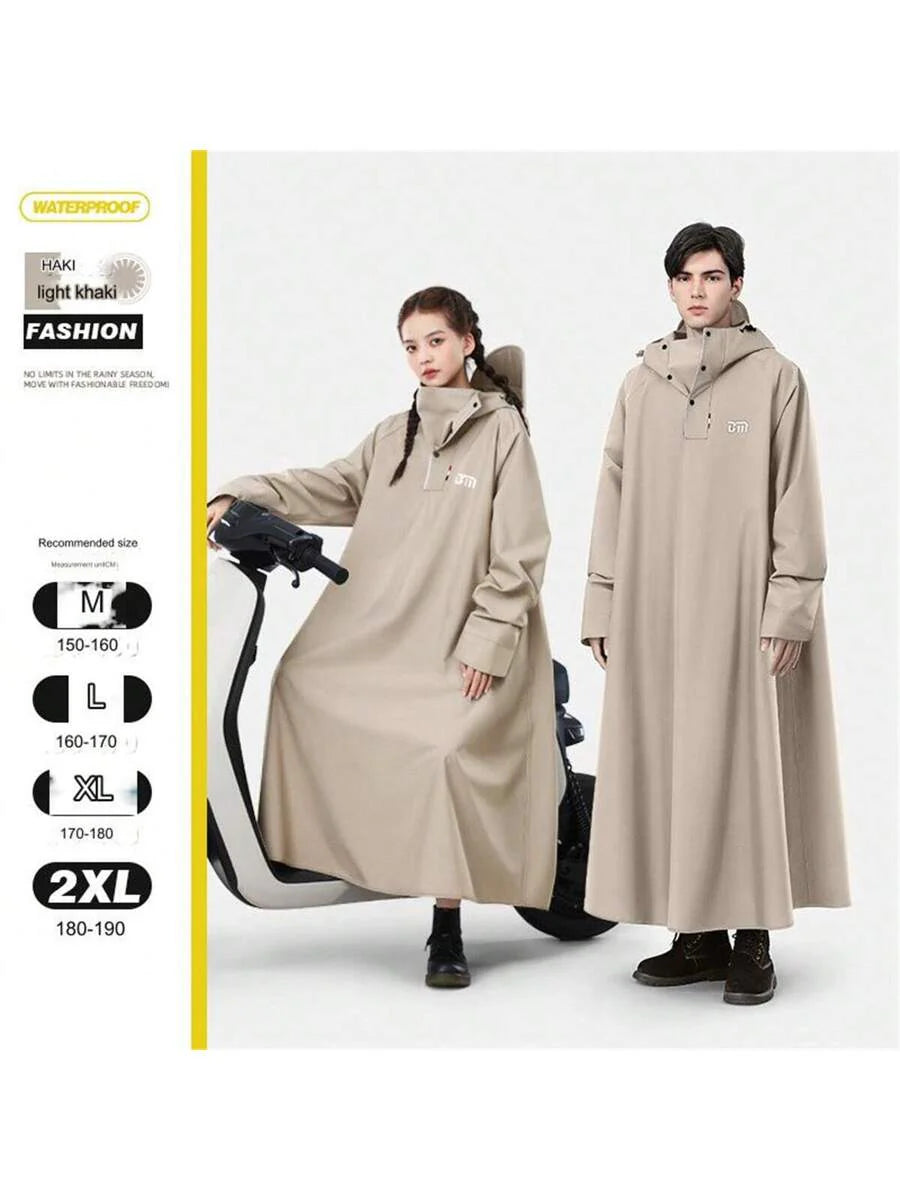 Waterproof Rain Poncho Lightweight Reusable Hiking Hooded Coat Jacket For Outdoor Activities Summer Cooling, Beach, Travel