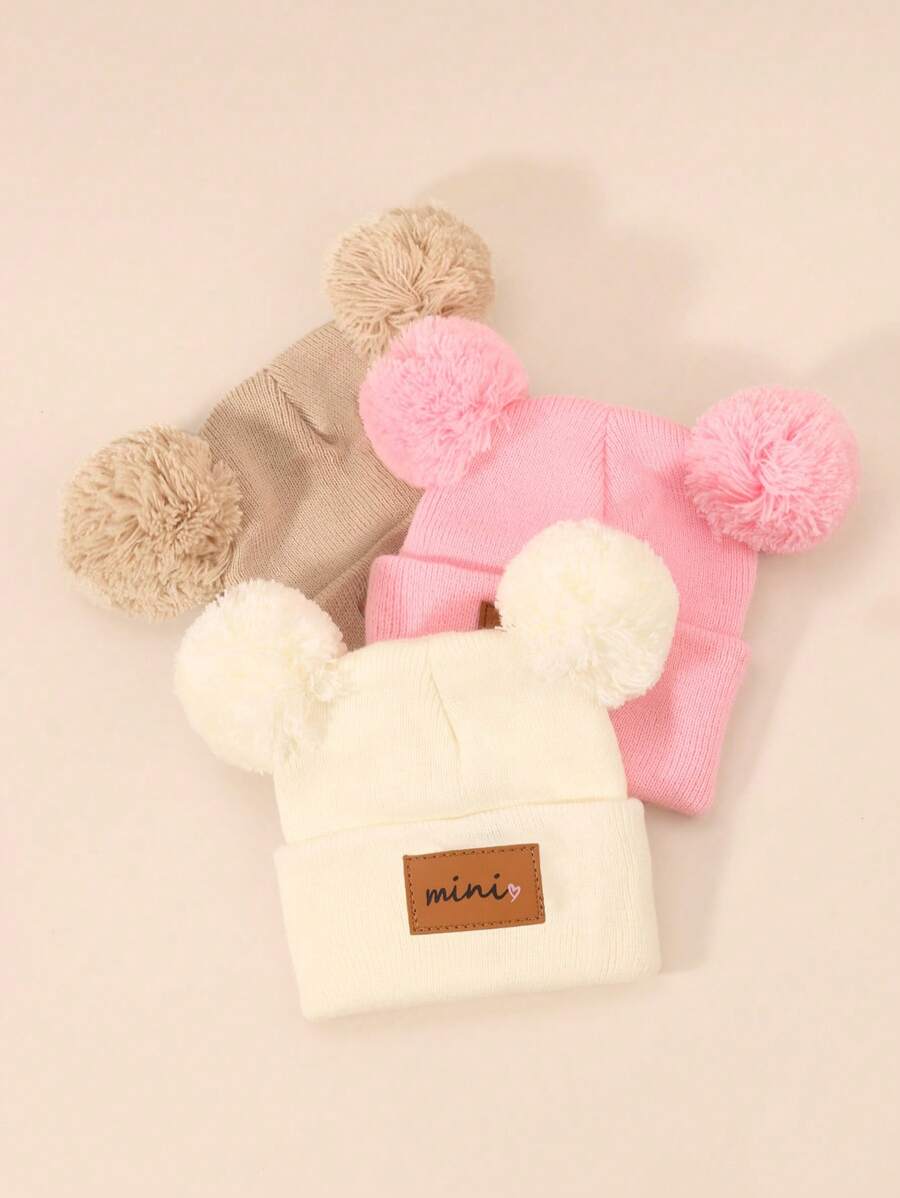 3 Packs Black Beanie Hat for Toddler & Kids (0-16Y)