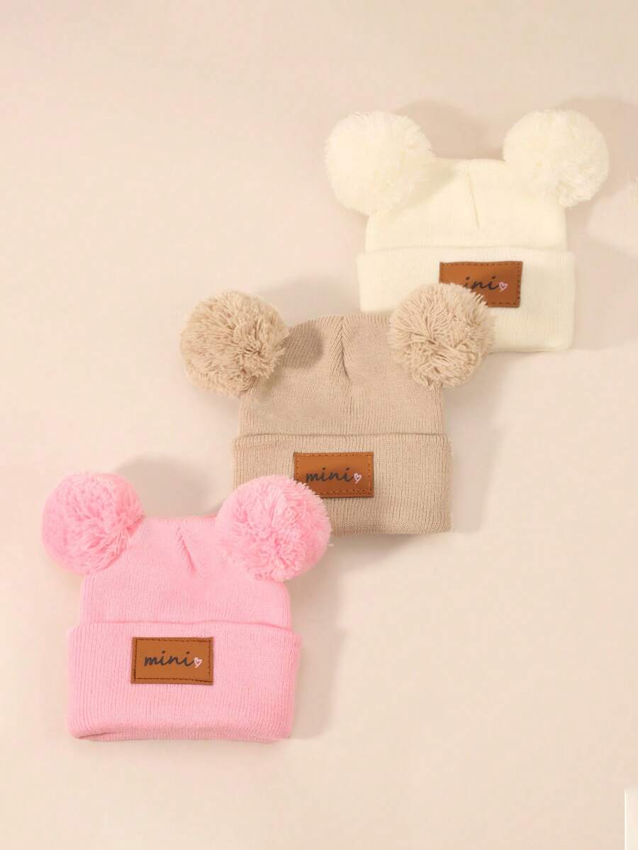 3 Packs Black Beanie Hat for Toddler & Kids (0-16Y)