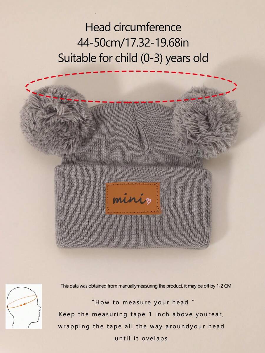 3 Packs Black Beanie Hat for Toddler & Kids (0-16Y)