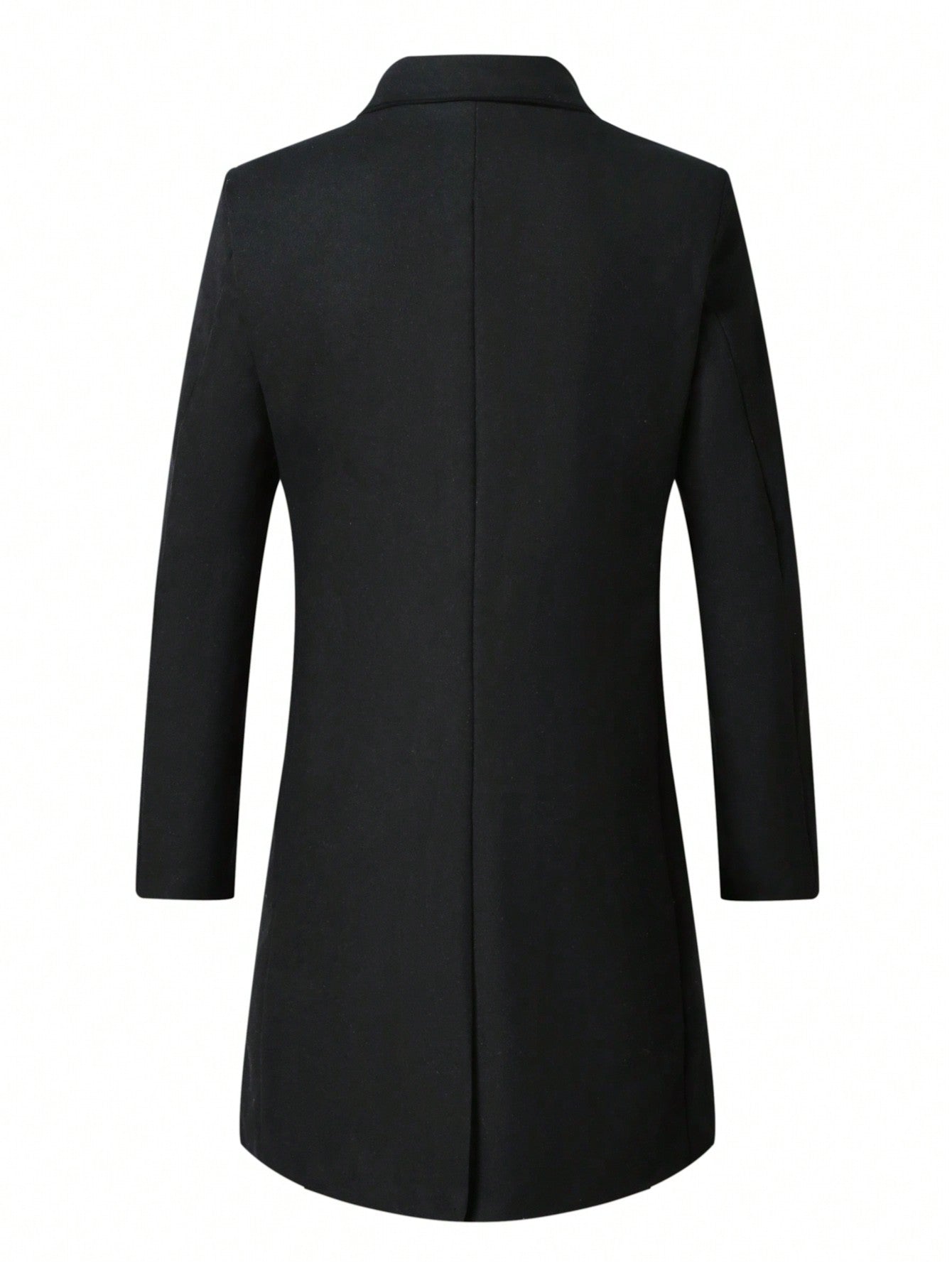 Men's Stand Collar Double Pocket Single-Breasted Coat