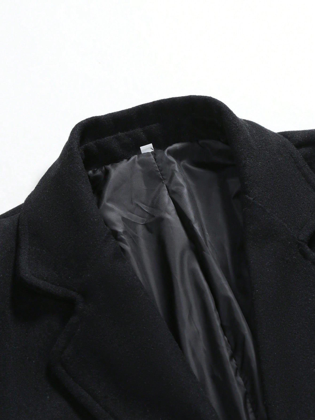 Men's Stand Collar Double Pocket Single-Breasted Coat