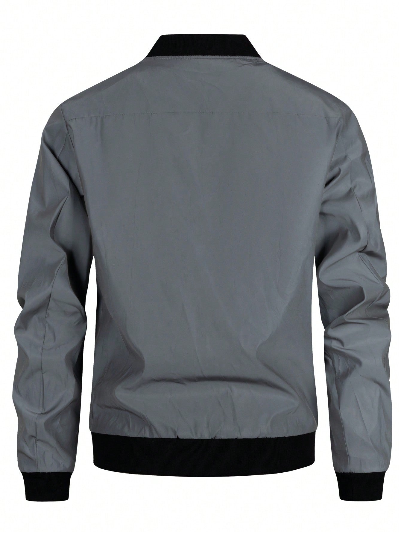 Manfinity LEGND Men's Loose Casual Reflective Long Sleeve Outdoor Windbreaker Jacket, Spring/Fall Going Out Trench Coat Athletic Reflective Jacket, For Friends, Husband, Boyfriend Gifts
