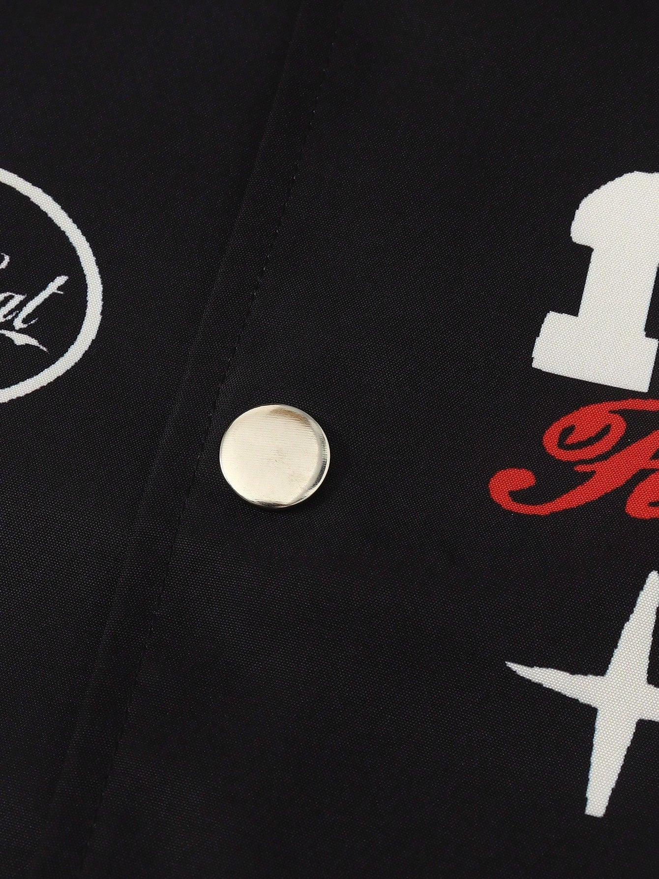 Manfinity EMRG Men's Letter Print Loose Fit Baseball Jacket, Spring Autumn