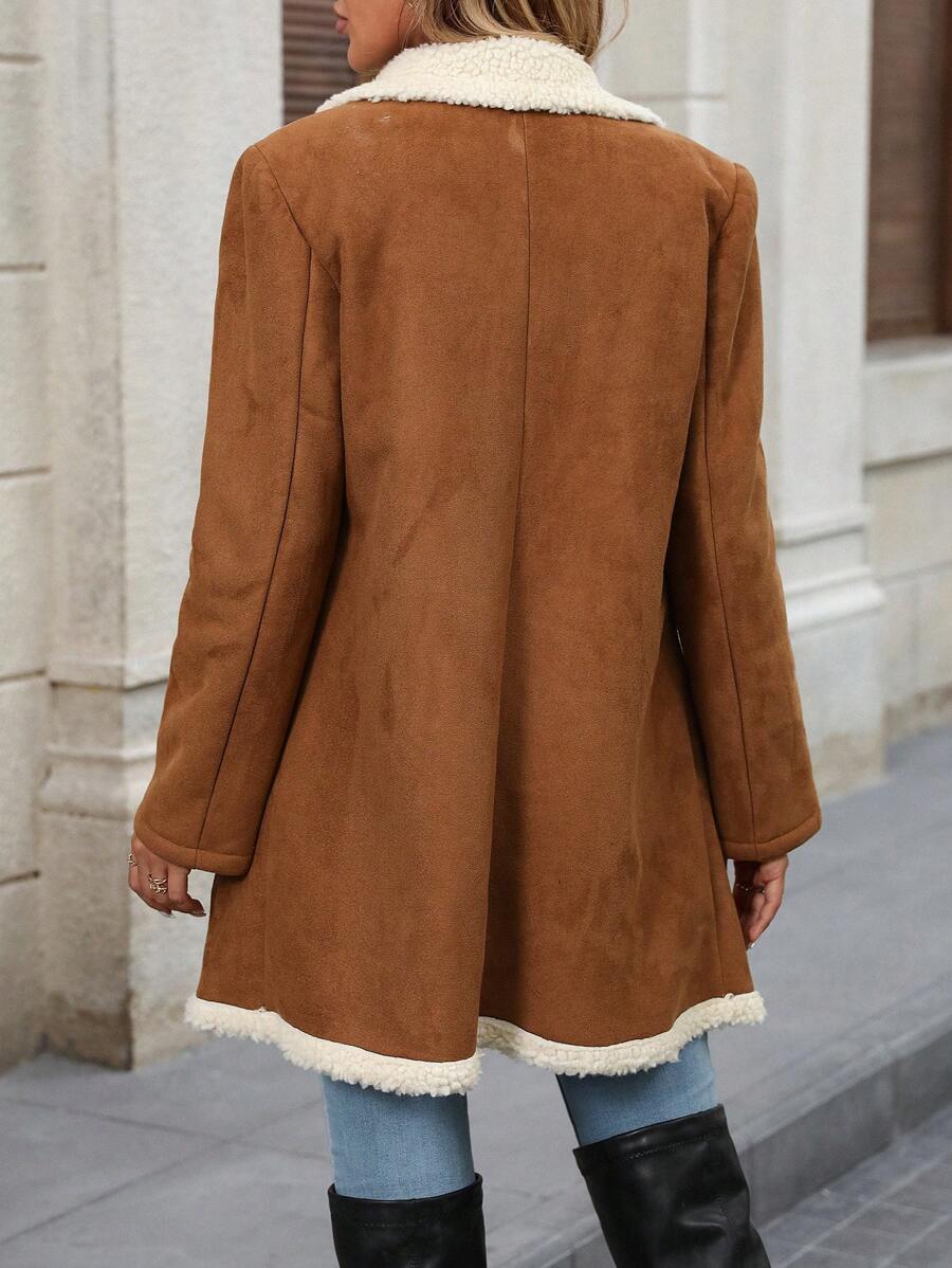 Ellevyn Women's Puff Patchwork Front Zip Casual Regular PU Jacket Autumn Winter Clothes For Womenchristmas Clothes For Women Winter Clothes For Women Cozy Fall And Winter Clothes For Women New Year Clothes  Thanksgiving Outfit For Women Elegant Party Clo