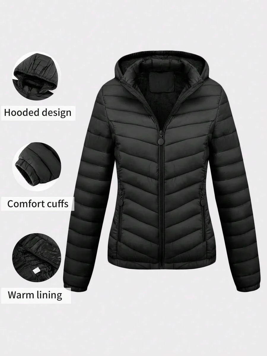 Risissida Women's Fall Minimalist Hooded Poncho Jacket - Zipperless Design, Utility Pockets