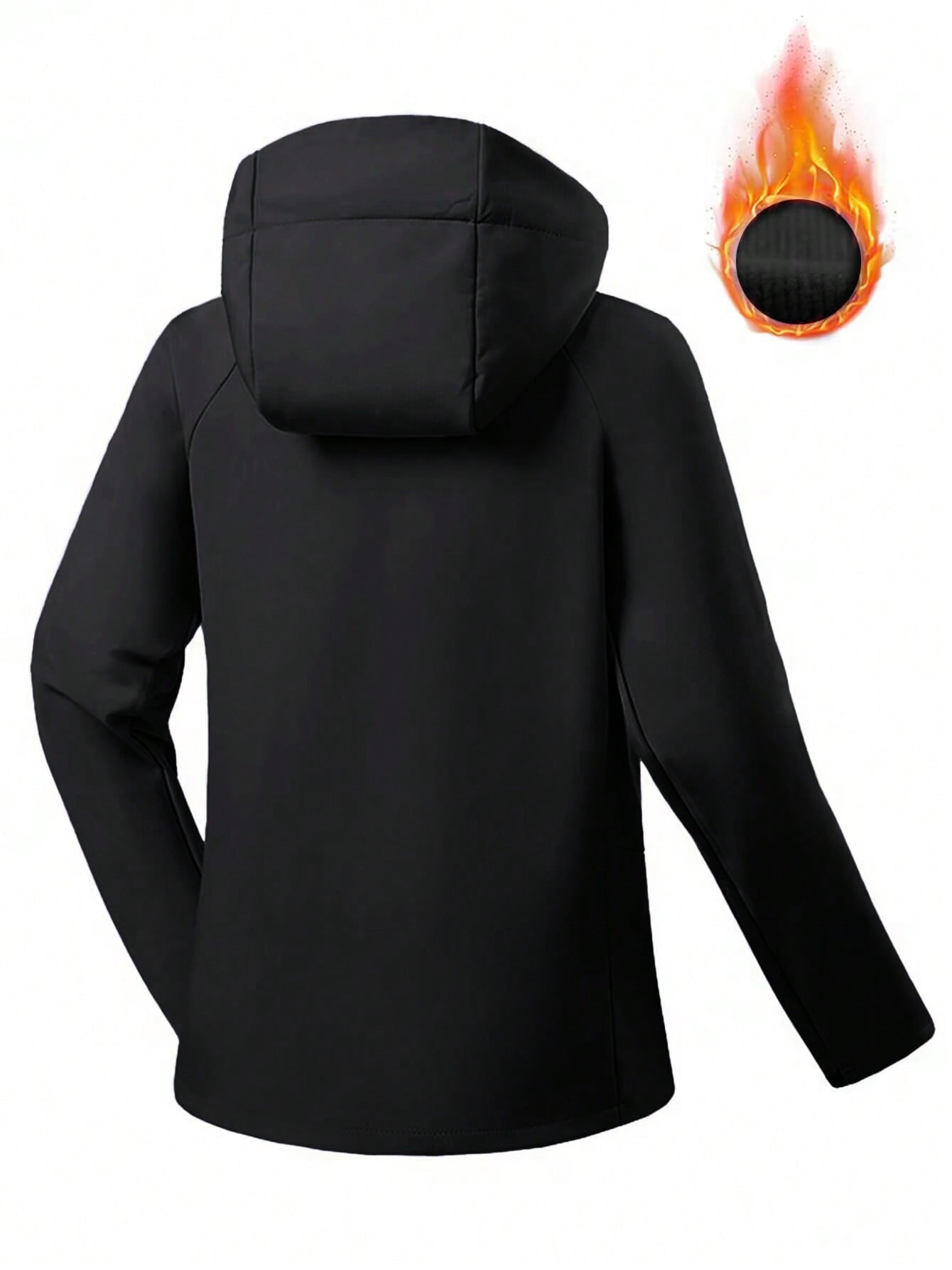1pc Women's Outdoor Softshell Thermal Lined Windproof Waterproof Jacket For Hiking Camping, Autumn/Winter, Fleece