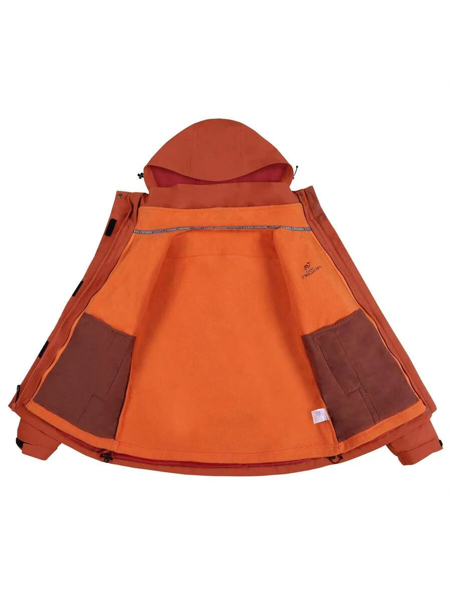 CAMEL CROWN Women's Lightweight Waterproof Rain Jacket Zip Up Wind Breaker Jacket For Hiking