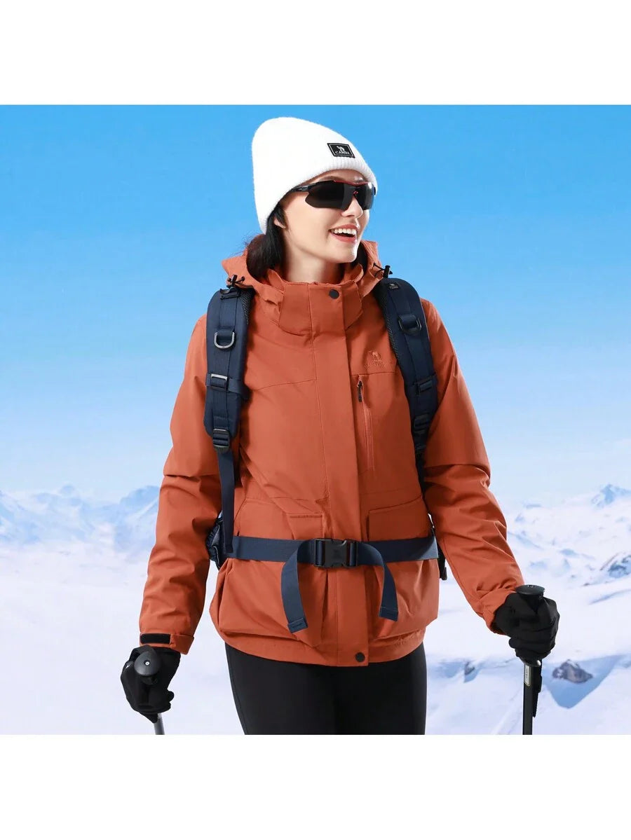 CAMEL CROWN Women's Lightweight Waterproof Rain Jacket Zip Up Wind Breaker Jacket For Hiking