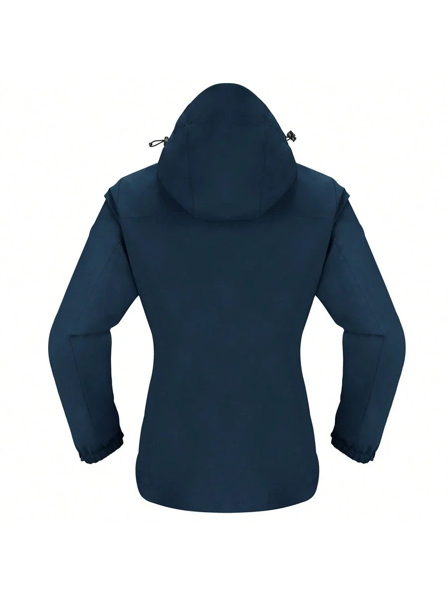 CAMEL CROWN Women's Lightweight Waterproof Rain Jacket Zip Up Wind Breaker Jacket For Hiking